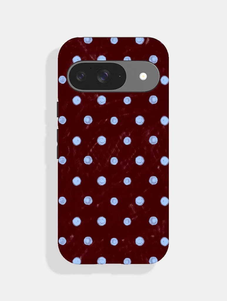 Blue And Brown Painted Polka Dot Ultra Protective Google Pixel Case sold by Skinnydip London