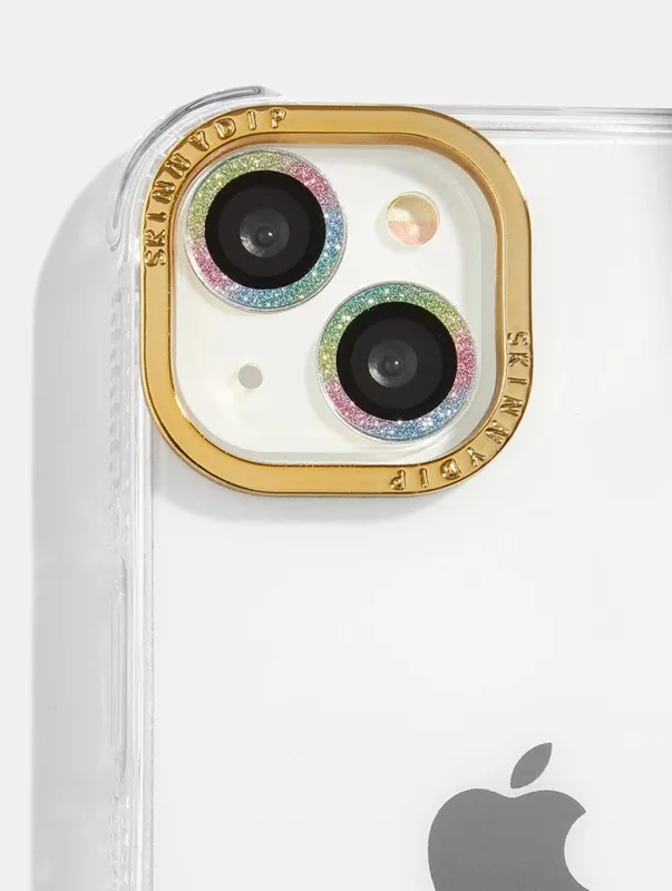 Multi Glitter Protective Camera Lens Cover made by Skinnydip London
