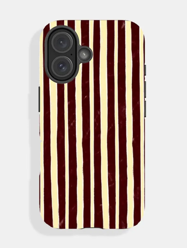 Yellow And Brown Sketchy Stripes Ultra Protective iPhone Case sold by Skinnydip London
