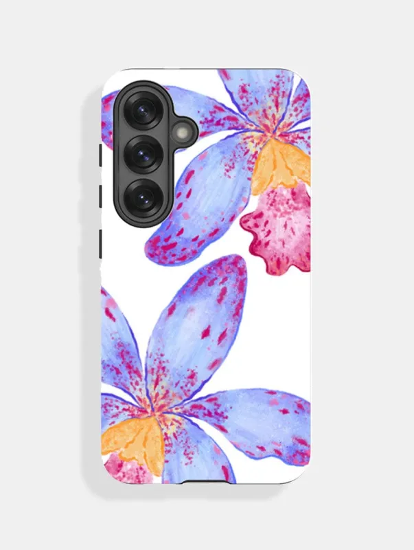Blue Tropical Flower Ultra Protective Samsung Case sold by Skinnydip London