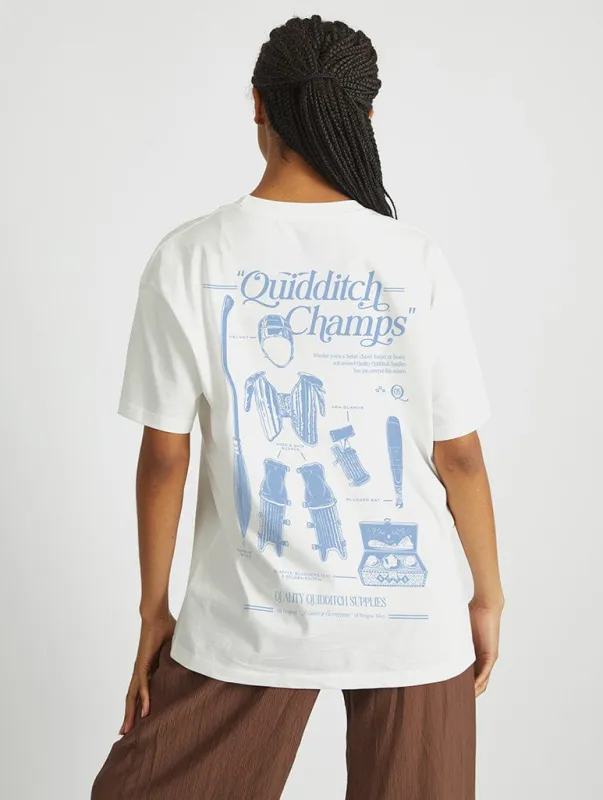 Harry Potter x Skinnydip Quidditch Champs T-Shirt In White sold by Skinnydip London