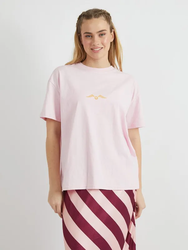 Harry Potter x Skinnydip Quidditch T-Shirt In Pink sold by Skinnydip London