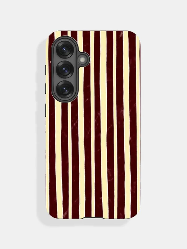 Yellow And Brown Sketchy Stripes Ultra Protective Samsung Case sold by Skinnydip London