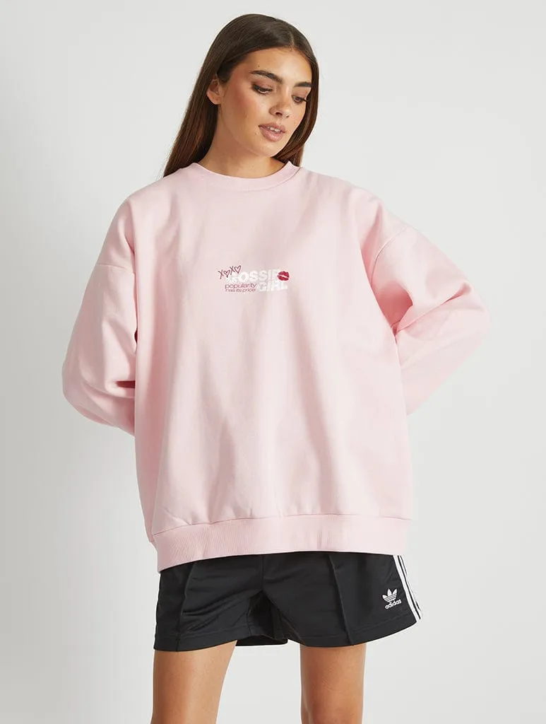 Gossip Girl x Skinnydip Magazine Sweatshirt In Pink sold by Skinnydip London product image thumbnail 2