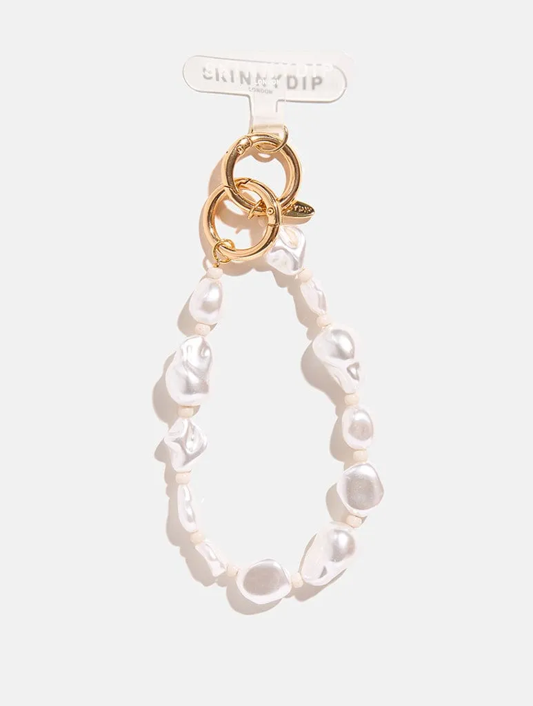 Chunky Pearl Beaded Charm Strap sold by Skinnydip London
