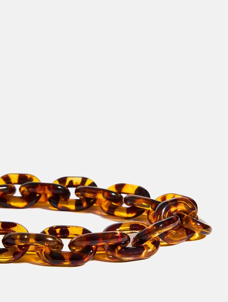 Brown Tortoise Shell Beaded Strap sold by Skinnydip London product image thumbnail 3