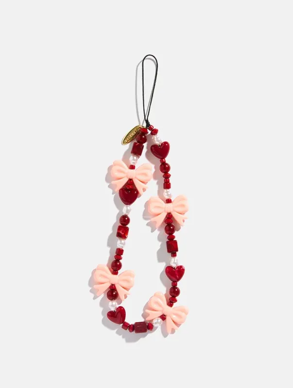 Burgundy Bows Beaded Strap sold by Skinnydip London