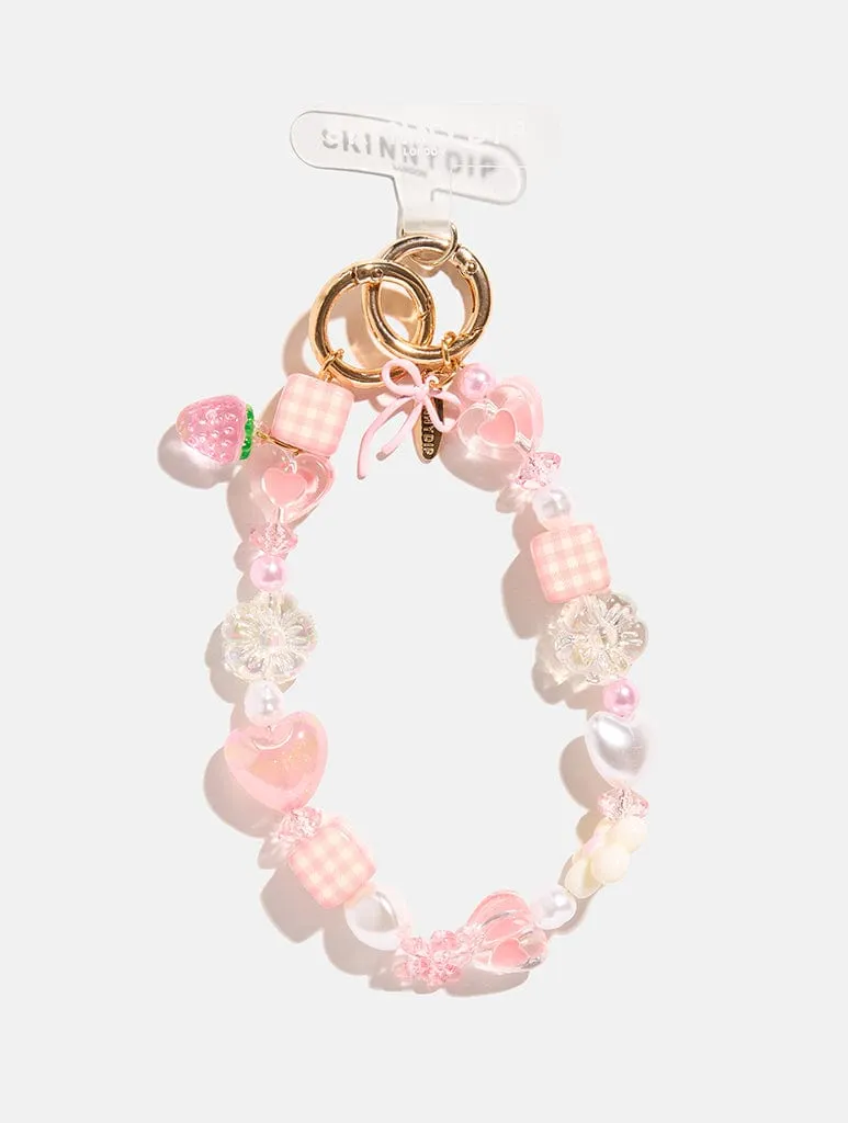 Chunky Pink Beaded Charm Strap sold by Skinnydip London