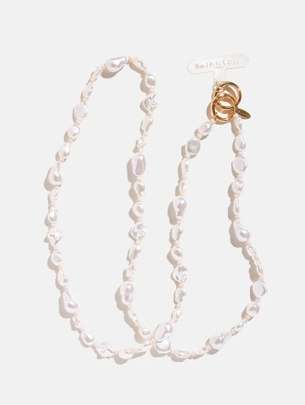 Chunky Pearl Cross Body Beaded Charm Strap sold by Skinnydip London