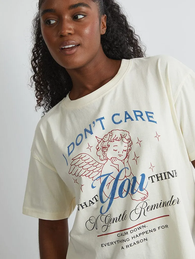 I Dont Care T-Shirt sold by Skinnydip London product image thumbnail 2