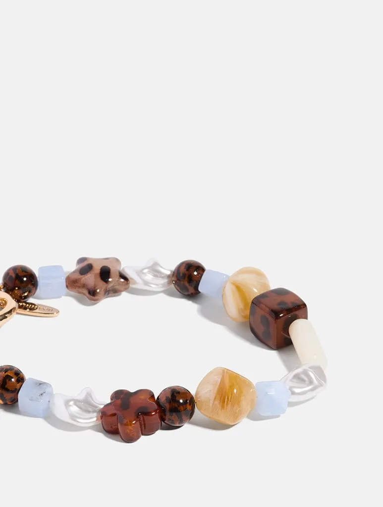Tortoise Shell Blue Beaded Charm Strap sold by Skinnydip London product image thumbnail 3