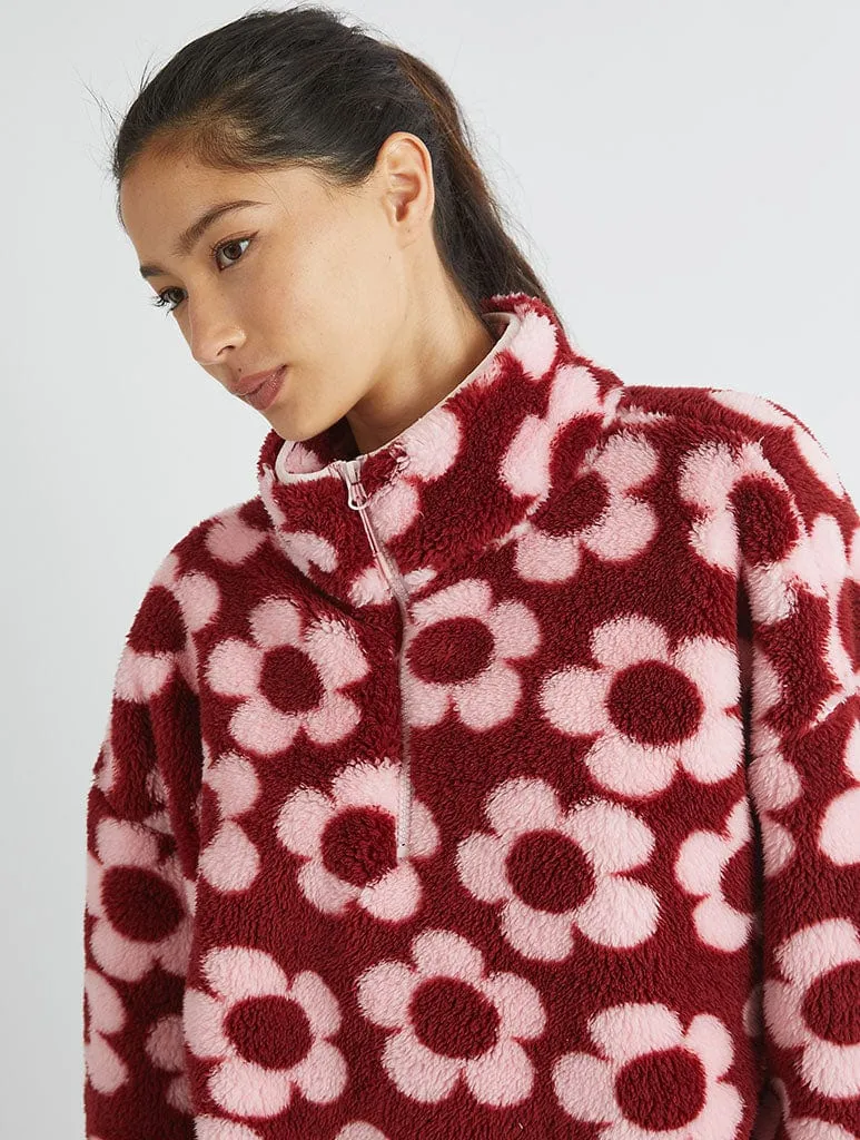Pink Flower Longline Fleece sold by Skinnydip London product image thumbnail 2