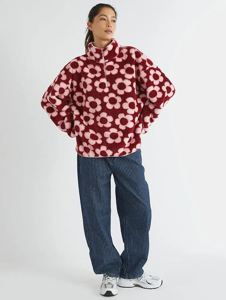 Pink Flower Longline Fleece sold by Skinnydip London product image thumbnail 3