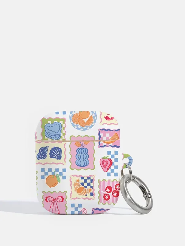 Patchwork Picnic AirPods Case sold by Skinnydip London