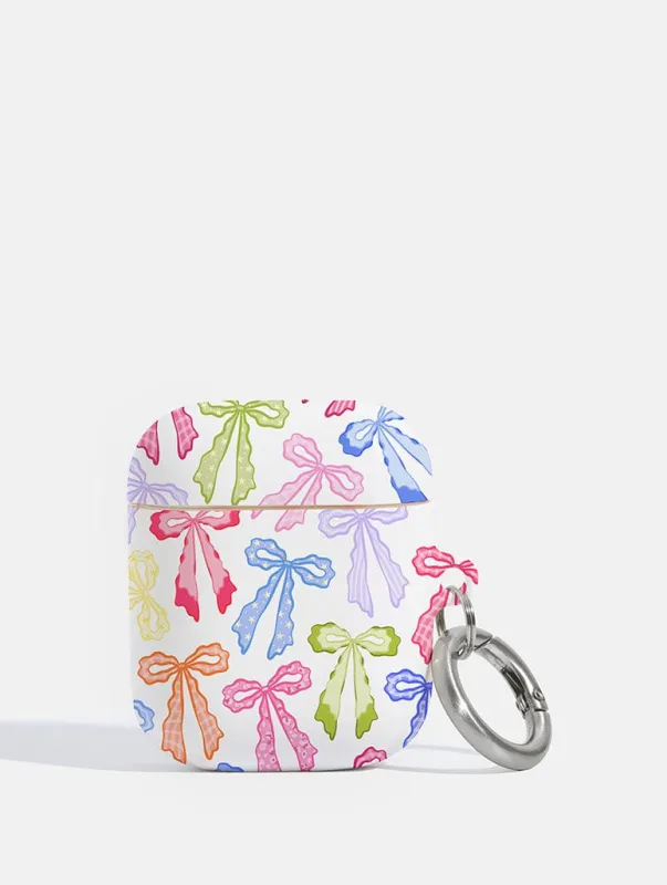 Rainbow Bows AirPods Case sold by Skinnydip London