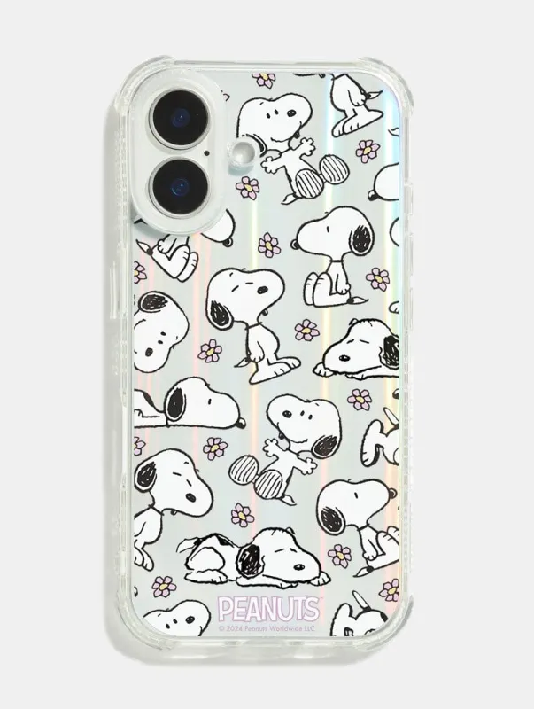Peanuts x Skinnydip Snoopy Lilac Daisy Holo Shock iPhone Case sold by Skinnydip London