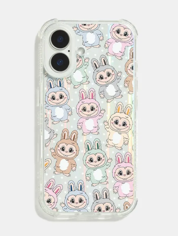 Pastel Fluffy Creatures Pattern Shock iPhone Case sold by Skinnydip London