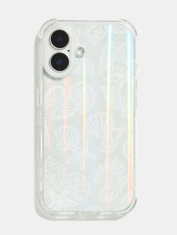 White Sea Shells Shock iPhone Case sold by Skinnydip London