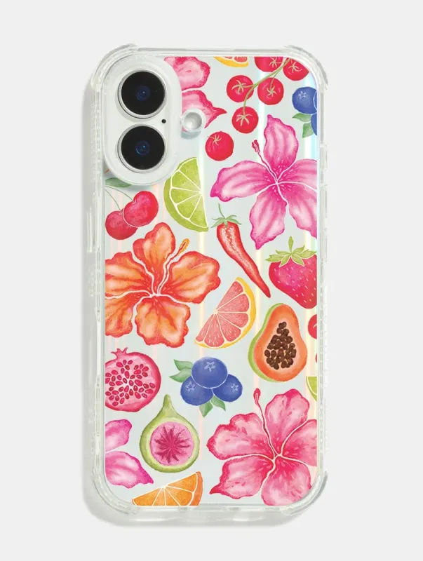 Exotic Fruit & Flowers Shock iPhone Case sold by Skinnydip London