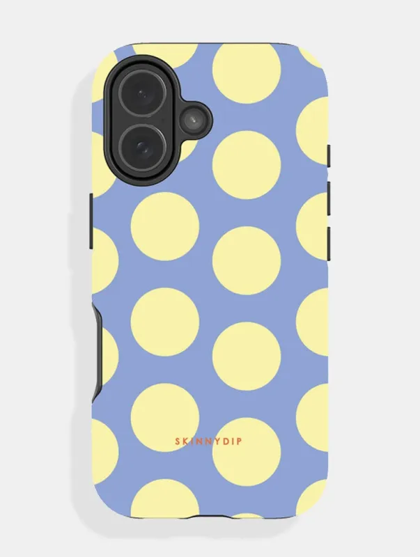Blue and Yellow Polka Dots Ultra Protective iPhone Case sold by Skinnydip London