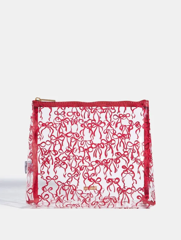 Burgundy Bow Wash Bag sold by Skinnydip London