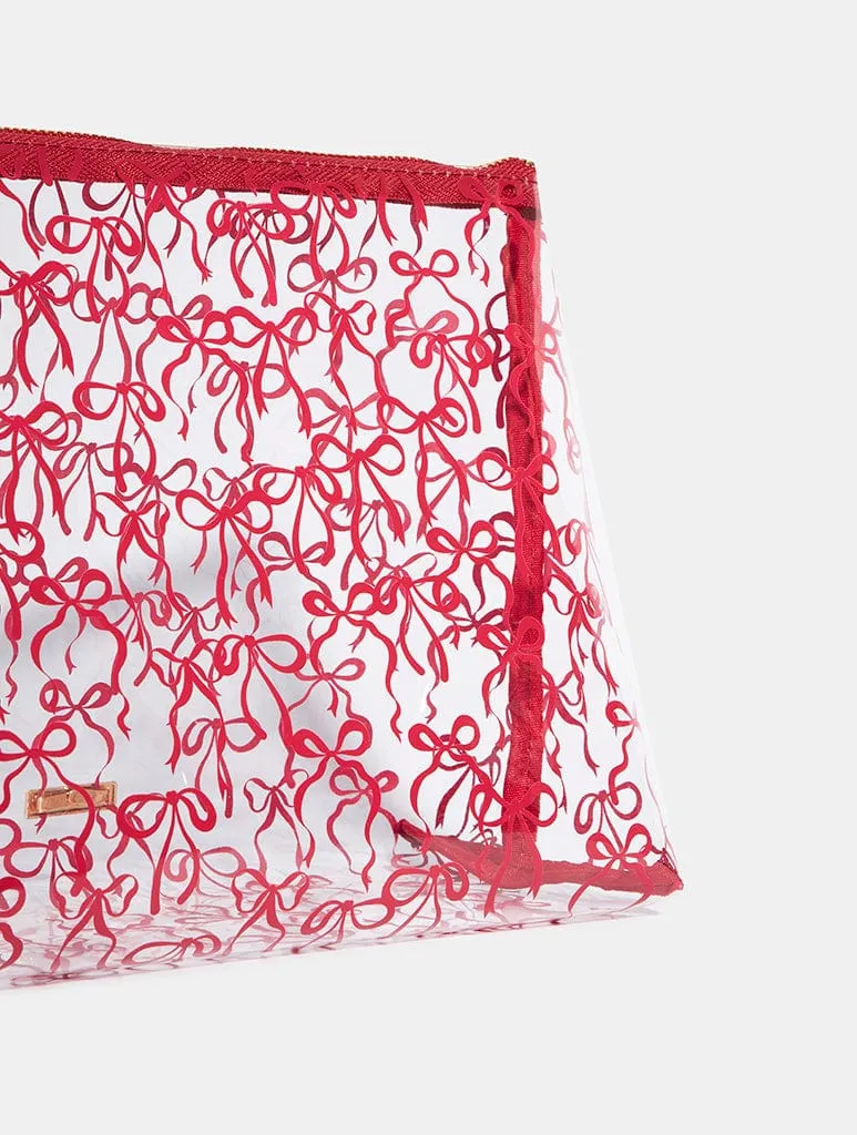 Burgundy Bow Wash Bag sold by Skinnydip London product image thumbnail 4
