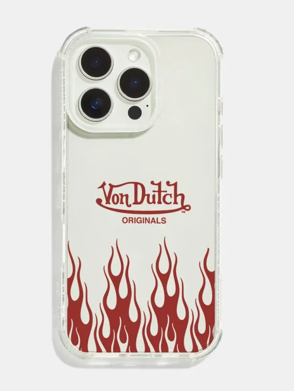 Von Dutch Red Flame Shock iPhone Case sold by Skinnydip London