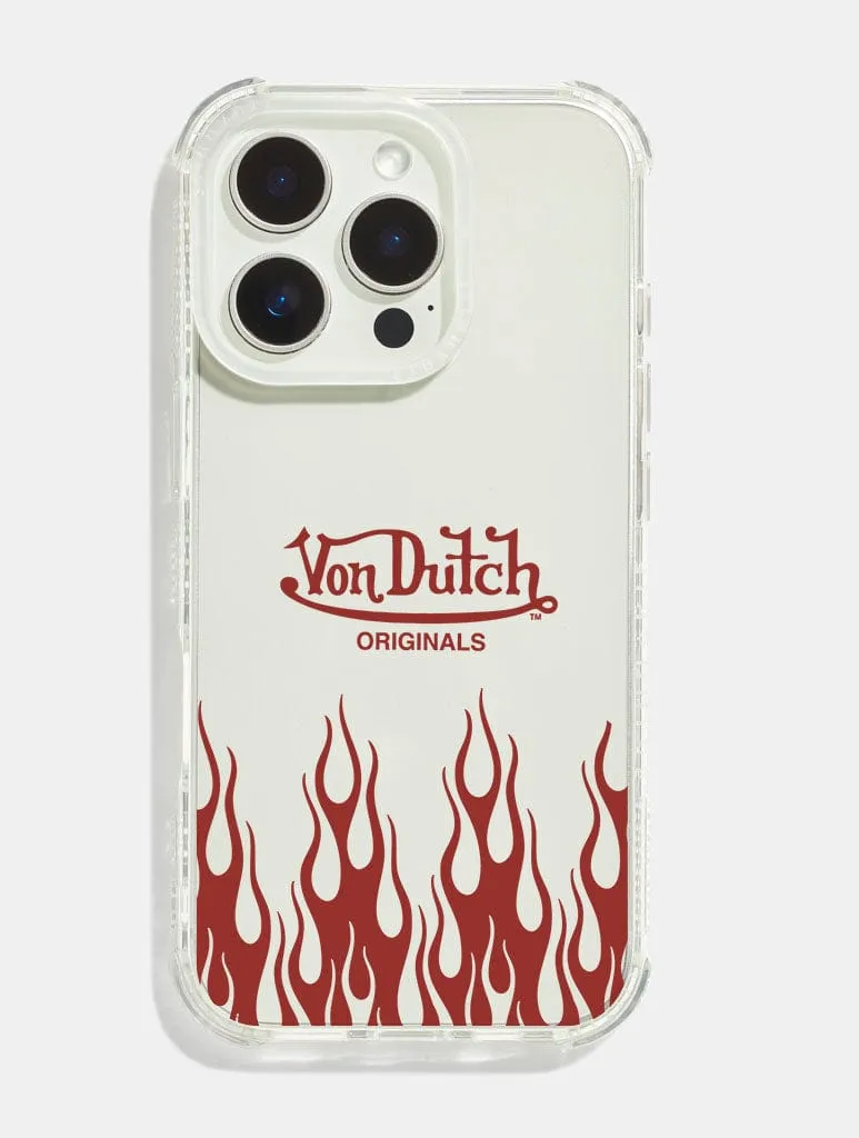 Von Dutch Red Flame Shock iPhone Case sold by Skinnydip London