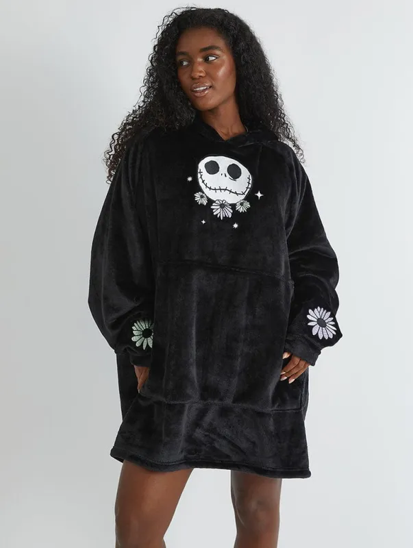 Disney Nightmare Before Christmas Embroidered Blanket Hoodie sold by Skinnydip London