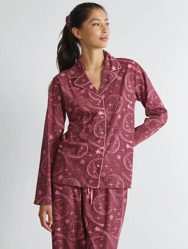 Celestial Pyjama Set in Red sold by Skinnydip London