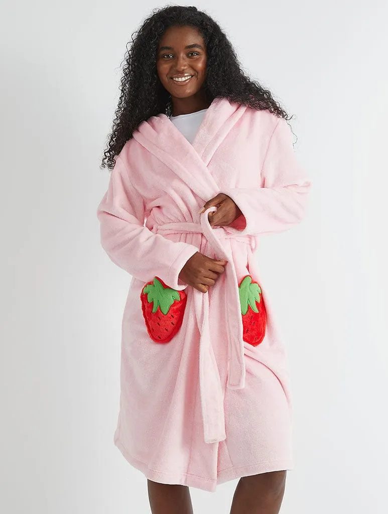 Strawberry Plush Dressing Gown sold by Skinnydip London product image thumbnail 3