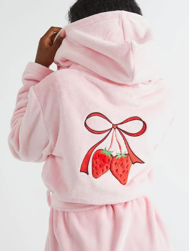 Strawberry Plush Dressing Gown sold by Skinnydip London