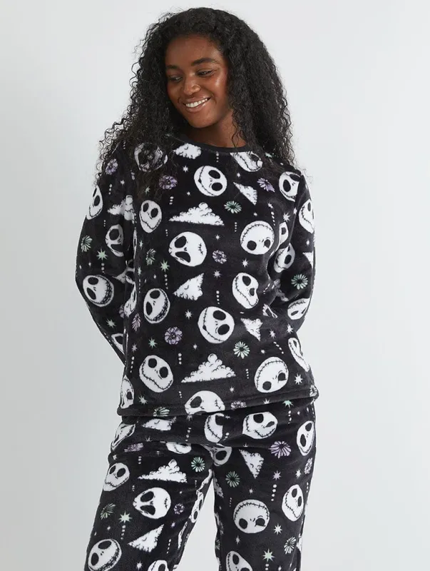 Disney Nightmare Before Christmas Jack Skellington Fleece Pyjama Set sold by Skinnydip London