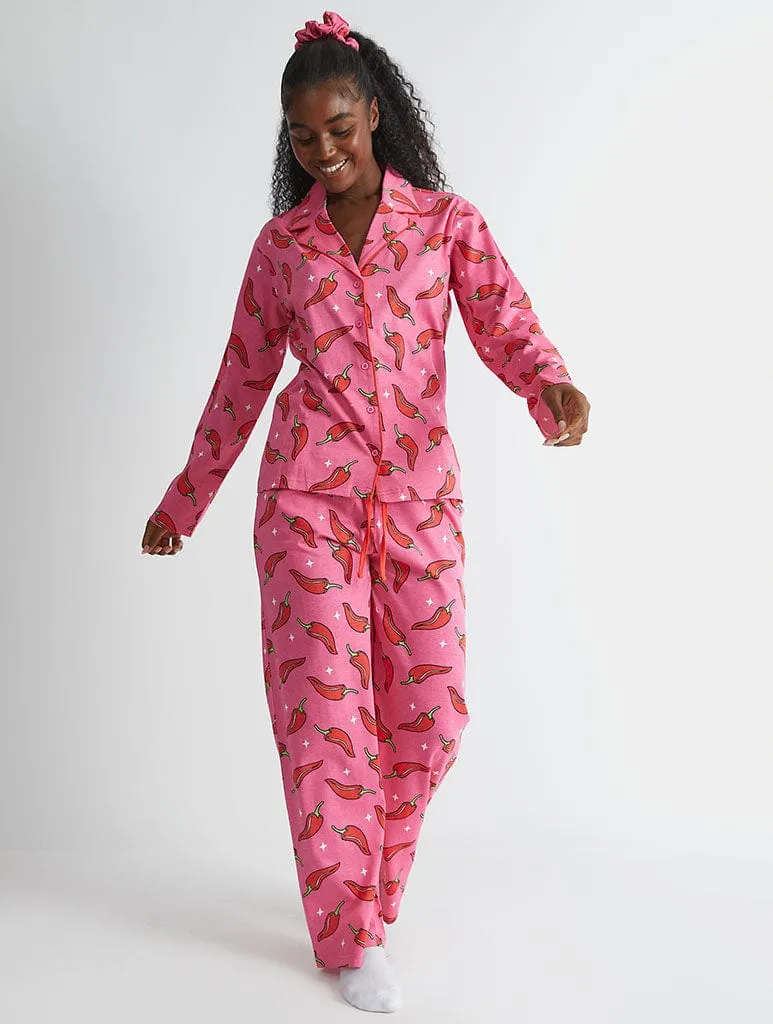 Chilli Sparkle Pyjama Set in Pink sold by Skinnydip London product image thumbnail 3