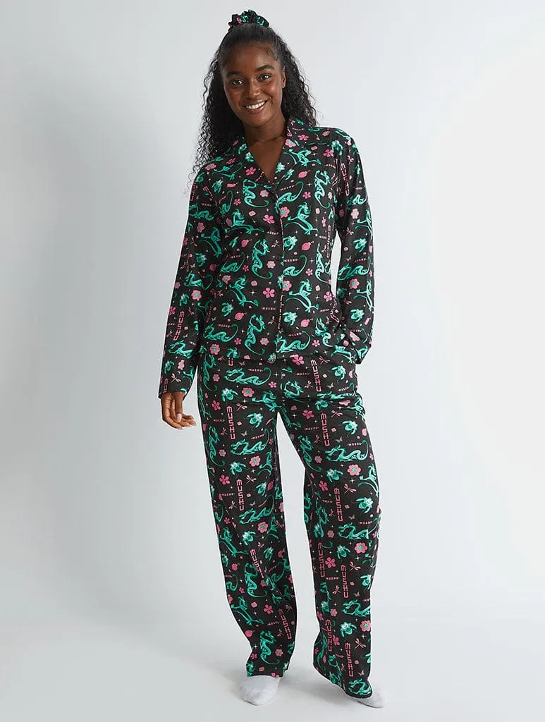 Disney Mushu Pyjama Set in Black sold by Skinnydip London product image thumbnail 3