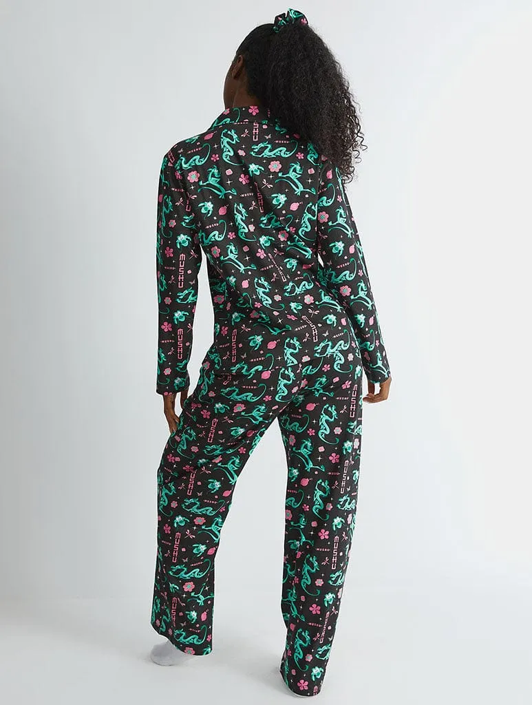 Disney Mushu Pyjama Set in Black sold by Skinnydip London product image thumbnail 4