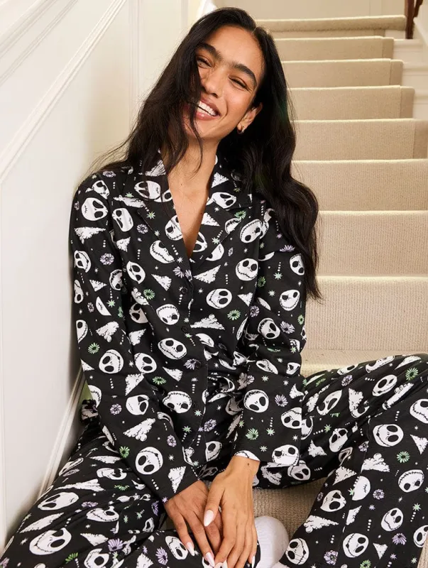 Disney Nightmare Before Christmas Jack Skellington Pyjama Set in Black sold by Skinnydip London