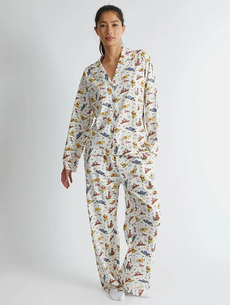 Disney Winnie The Pooh Pyjama Set in Ecru sold by Skinnydip London product image thumbnail 5