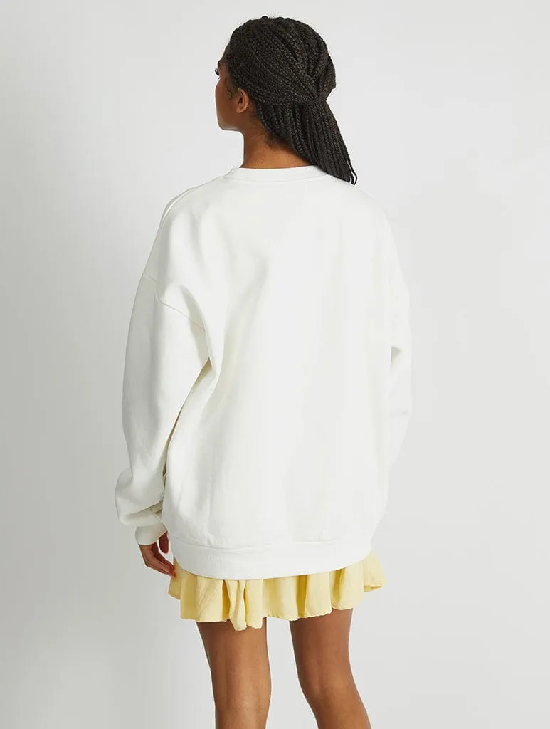 Looney Tunes Tweety Flight Mode Sweatshirt In White sold by Skinnydip London product image thumbnail 2