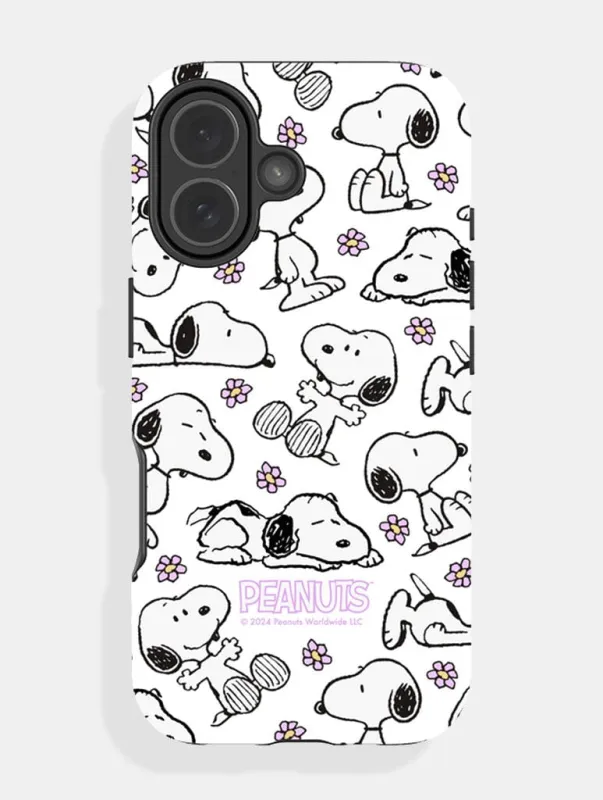 Peanuts x Skinnydip Snoopy Lilac Daisy Ultra Protective iPhone sold by Skinnydip London