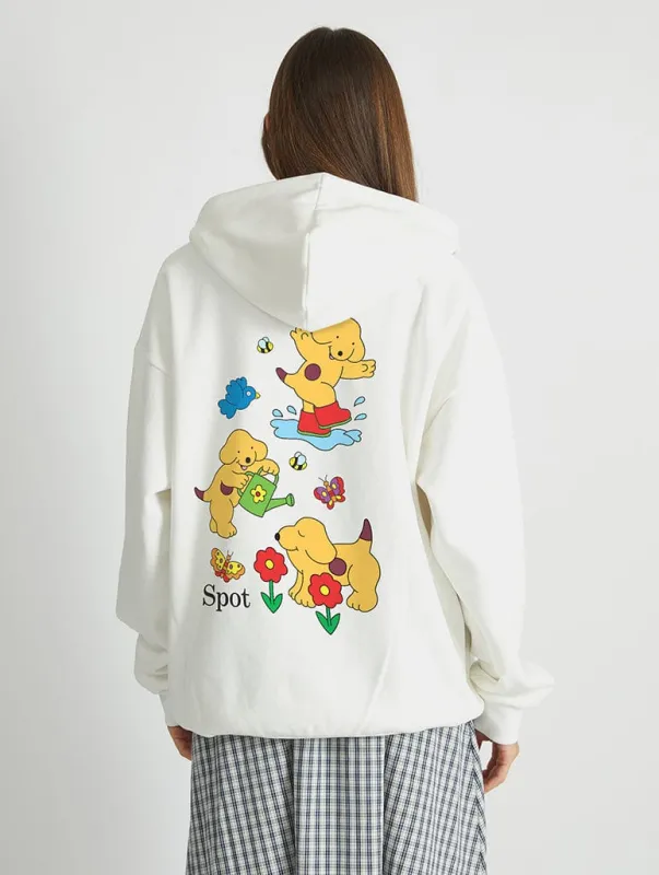 Spot The Dog Hoodie In White sold by Skinnydip London