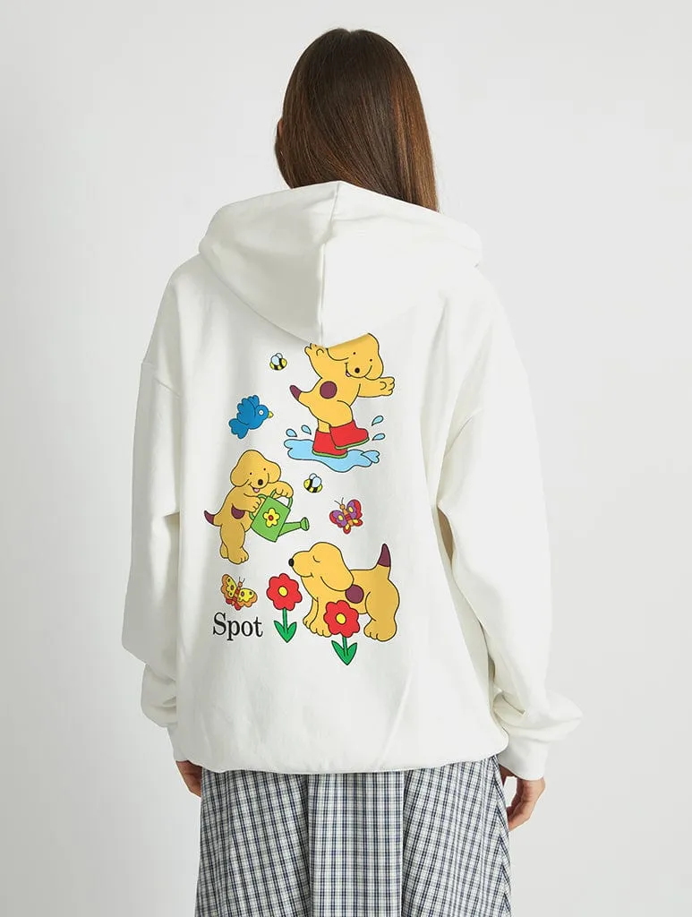 Spot The Dog Hoodie In White sold by Skinnydip London