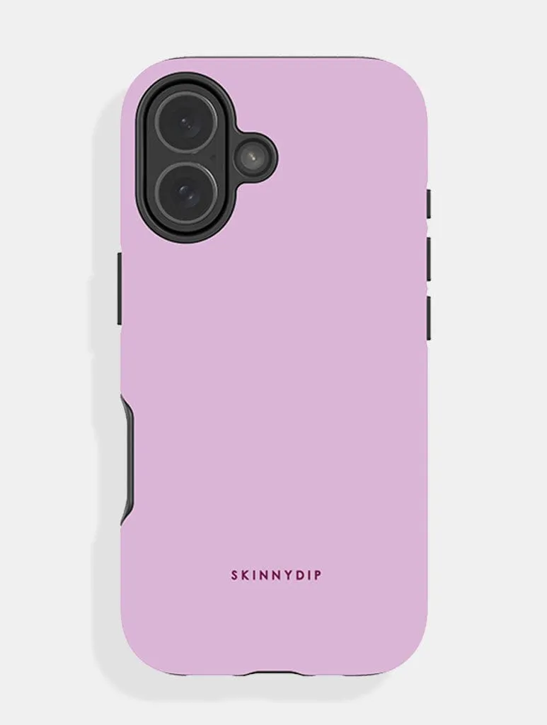 Lilac with Purple Solid Colour Ultra Protective iPhone Case sold by Skinnydip London