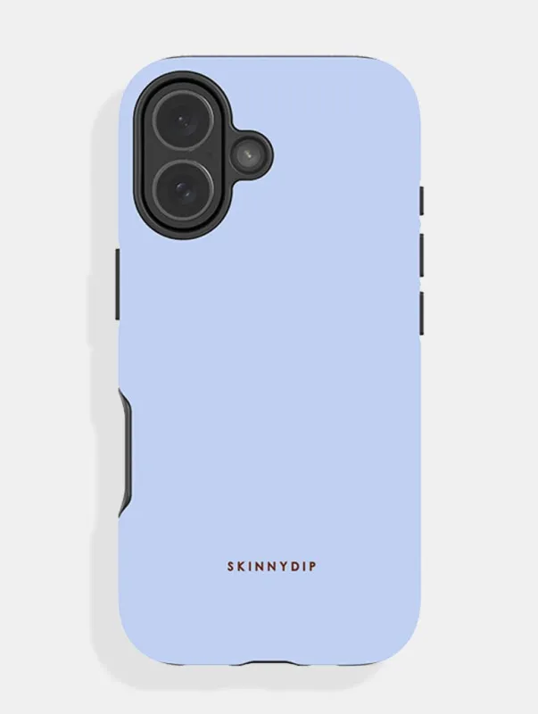 Light Blue with Brown Solid Colour Ultra Protective iPhone Case sold by Skinnydip London