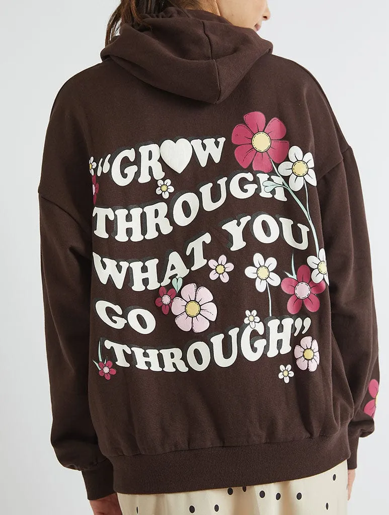 Grow Through What You Go Through Hoodie sold by Skinnydip London product image thumbnail 3