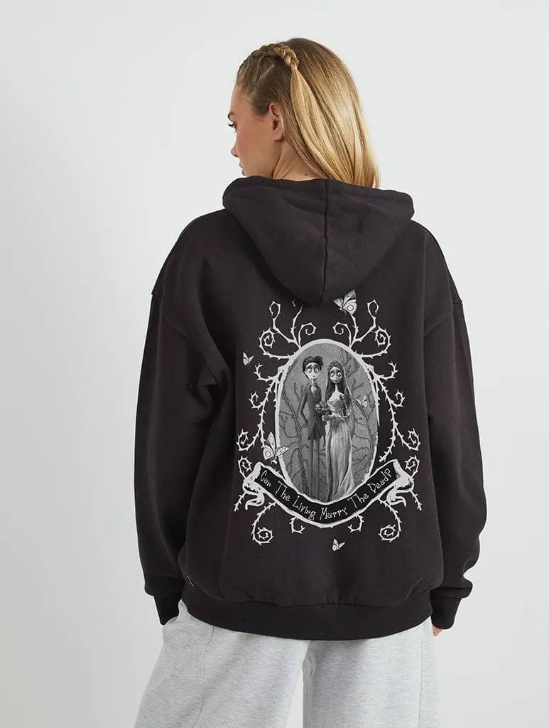 Corpse Bride Just Married Hoodie In Black sold by Skinnydip London