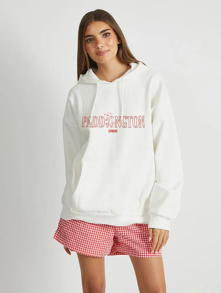 Paddington x Skinnydip London Varsity Hoodie In White sold by Skinnydip London product image thumbnail 2