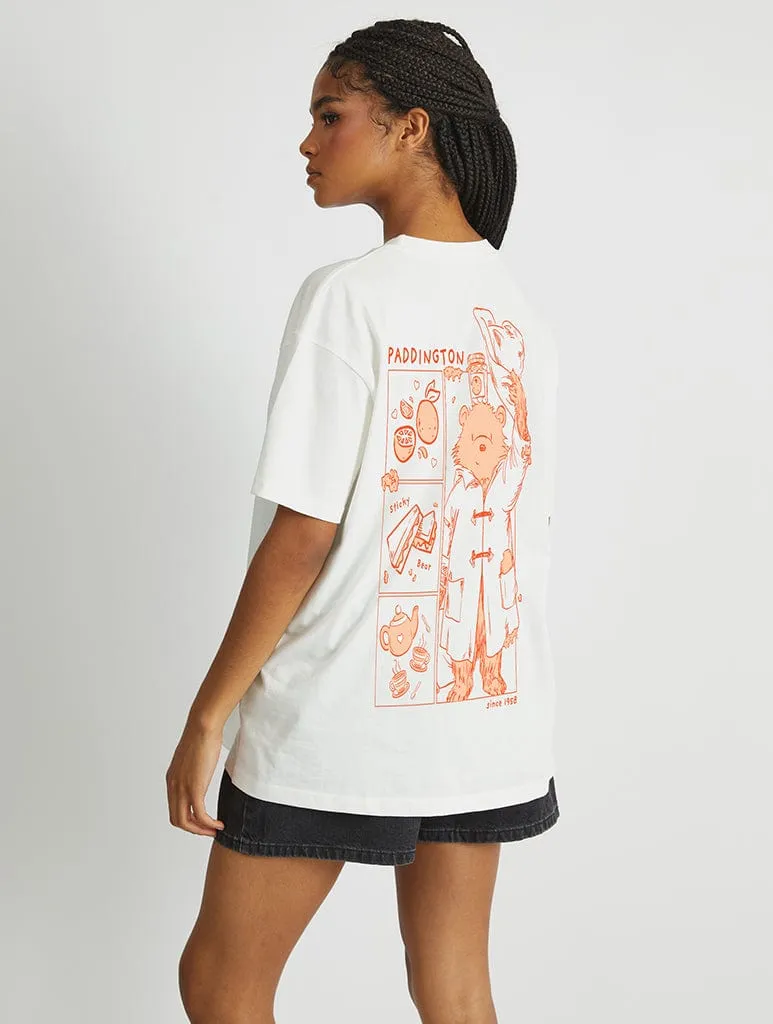Paddington x Skinnydip Marmalade Poster T-Shirt In White sold by Skinnydip London