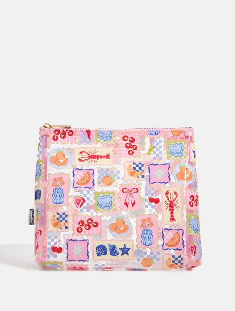 Patchwork Picnic Wash Bag sold by Skinnydip London