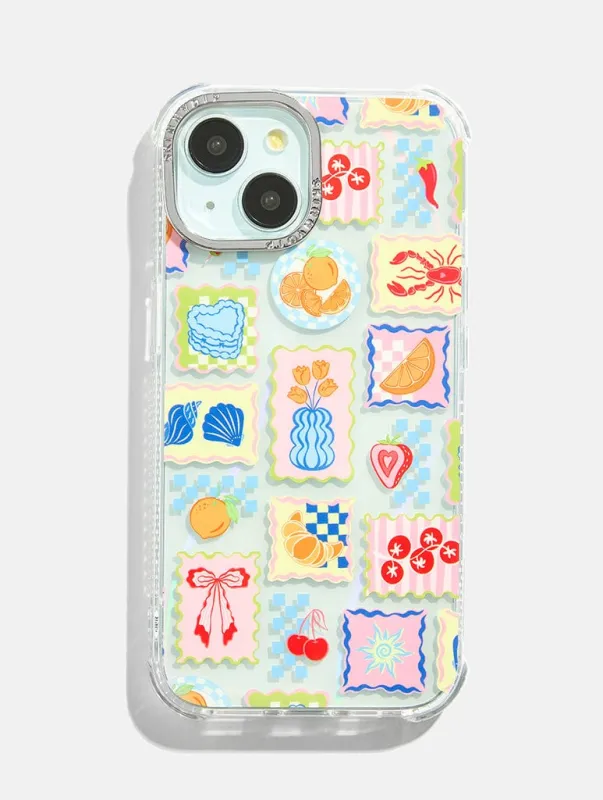 Patchwork Picnic Shock iPhone Case sold by Skinnydip London